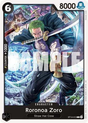 Roronoa Zoro - ST14-013 (Reprint) card from Premium Booster -The Best- Vol. 2