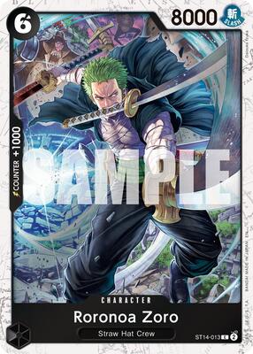Roronoa Zoro - ST14-013 (Pirate Foil) card from Premium Booster -The Best- Vol. 2