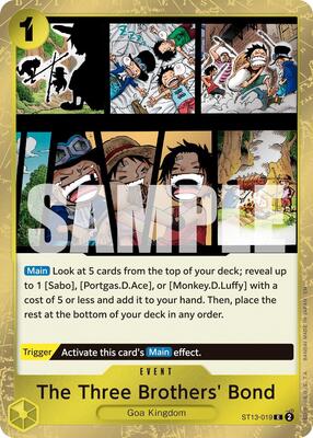 The Three Brothers' Bond (Pirate Foil) card from Premium Booster -The Best- Vol. 2