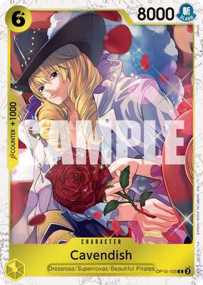 Cavendish - OP10-105 (Pirate Foil) card from Premium Booster -The Best- Vol. 2