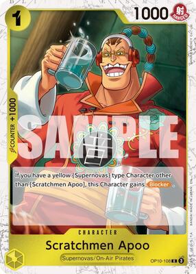 Scratchmen Apoo - OP10-108 (Pirate Foil) card from Premium Booster -The Best- Vol. 2