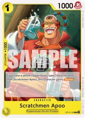 Scratchmen Apoo - OP10-108 (Reprint) card from Premium Booster -The Best- Vol. 2
