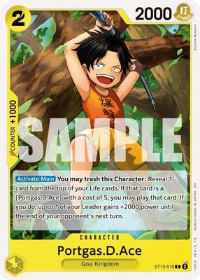 Portgas.D.Ace - ST13-010 (Reprint) card from Premium Booster -The Best- Vol. 2