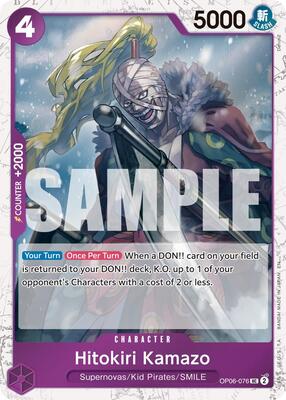 Hitokiri Kamazo (Pirate Foil) card from Premium Booster -The Best- Vol. 2