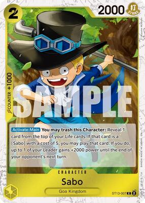 Sabo - ST13-007 (Pirate Foil) card from Premium Booster -The Best- Vol. 2