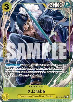 X.Drake (Alternate Art) card from Premium Booster -The Best- Vol. 2