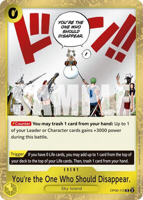 You're the One Who Should Disappear (Reprint) card from Premium Booster -The Best- Vol. 2