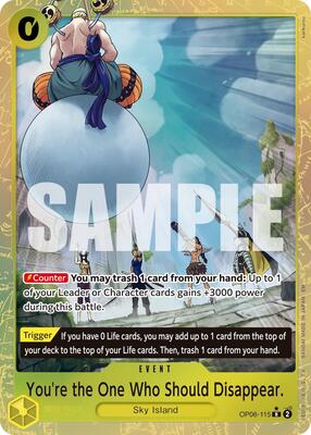 You're the One Who Should Disappear (Alternate Art) card from Premium Booster -The Best- Vol. 2