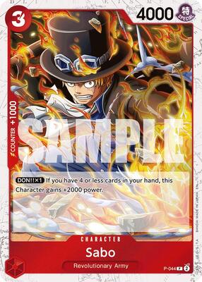 Sabo - P-044 (Pirate Foil) card from Premium Booster -The Best- Vol. 2