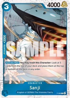 Sanji - P-068 (Pirate Foil) card from Premium Booster -The Best- Vol. 2