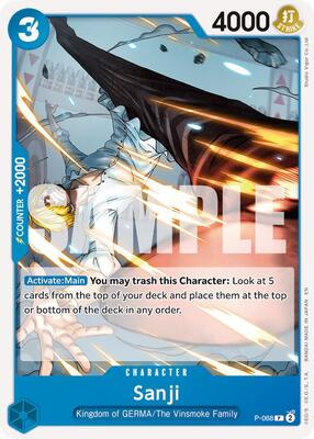 Sanji - P-068 (Reprint) card from Premium Booster -The Best- Vol. 2