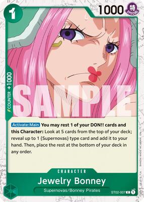 Jewelry Bonney - ST02-007 (Pirate Foil) card from Premium Booster -The Best- Vol. 2