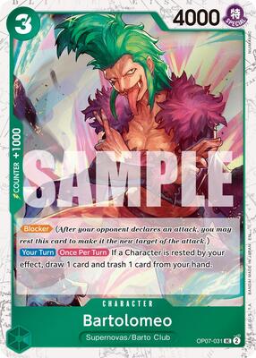 Bartolomeo (Pirate Foil) card from Premium Booster -The Best- Vol. 2