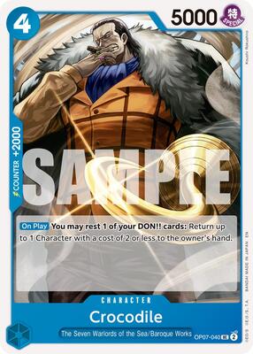 Crocodile - OP07-040 (Reprint) card from Premium Booster -The Best- Vol. 2
