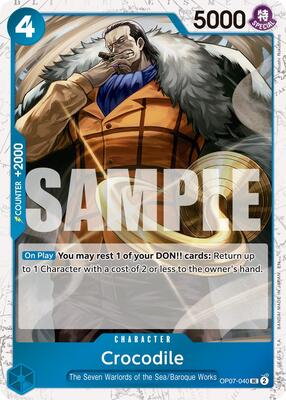 Crocodile - OP07-040 (Pirate Foil) card from Premium Booster -The Best- Vol. 2