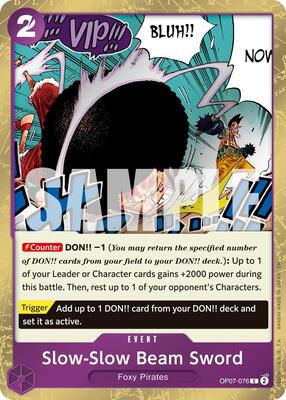 Slow-Slow Beam Sword (Pirate Foil) card from Premium Booster -The Best- Vol. 2