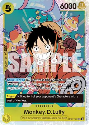 Monkey.D.Luffy - OP07-109 (Reprint) card from Premium Booster -The Best- Vol. 2