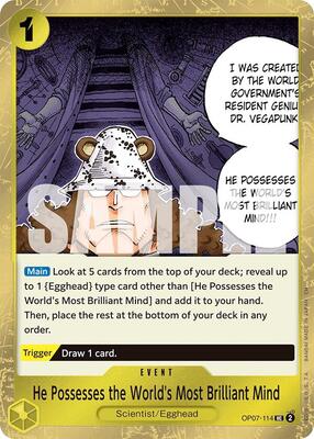 He Possesses the World's Most Brilliant Mind (Pirate Foil) card from Premium Booster -The Best- Vol. 2