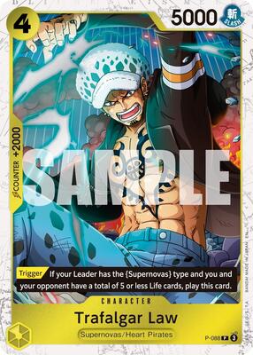 Trafalgar Law -  P-088 (Pirate Foil) card from Premium Booster -The Best- Vol. 2