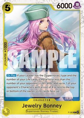 Jewelry Bonney - P-085 (Pirate Foil) card from Premium Booster -The Best- Vol. 2