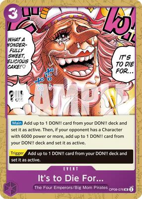 It's to Die For (Reprint) card from Premium Booster -The Best- Vol. 2