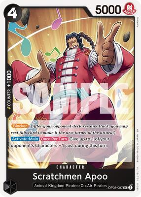 Scratchmen Apoo - OP08-087 (Reprint) card from Premium Booster -The Best- Vol. 2