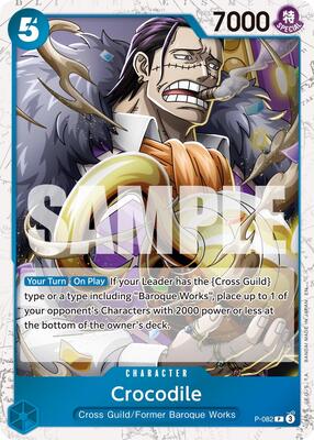 Crocodile - P-082 (Pirate Foil) card from Premium Booster -The Best- Vol. 2