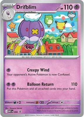Drifblim - 006 (Cosmos Holo) card from ME: Mega Evolution Promo