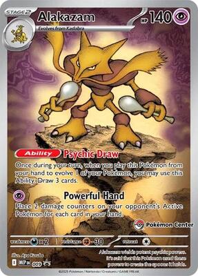 Alakazam - 009 (Pokemon Center Exclusive) card from ME: Mega Evolution Promo