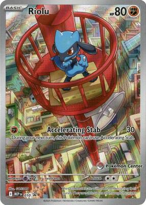 Riolu - 010 (Pokemon Center Exclusive) card from ME: Mega Evolution Promo