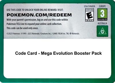 Code Card - Mega Evolution Booster Pack card from ME01: Mega Evolution