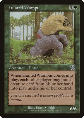 Hunted Wumpus card from Mercadian Masques