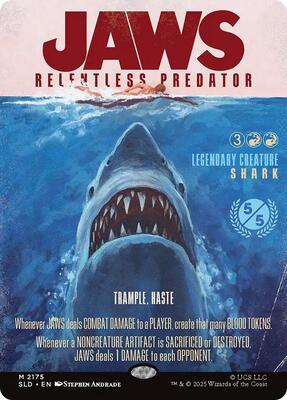 Jaws, Relentless Predator card from Secret Lair Drop Series
