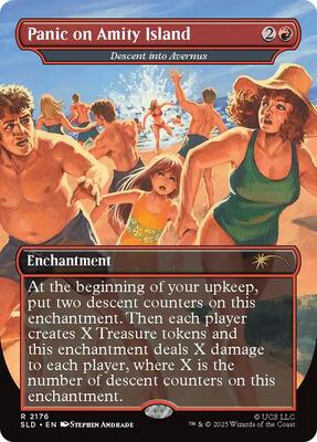 Panic on Amity Island - Descent into Avernus card from Secret Lair Drop Series