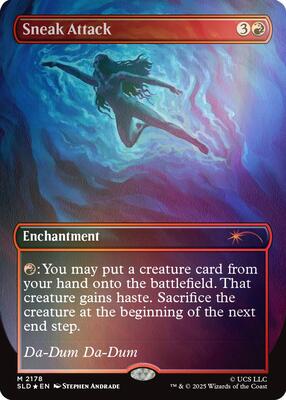 Sneak Attack (Rainbow Foil) card from Secret Lair Drop Series