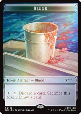 Blood Token (Rainbow Foil) card from Secret Lair Drop Series