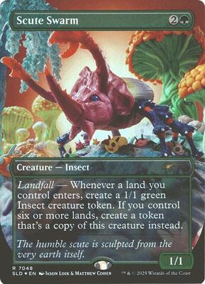 Scute Swarm (Rainbow Foil) card from Secret Lair Drop Series
