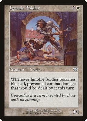 Ignoble Soldier card from Mercadian Masques