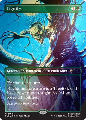 Lignify (2192) (Rainbow Foil) card from Secret Lair Drop Series