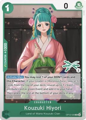 Kouzuki Hiyori (Zoro Deck) card from Learn Together Deck Set