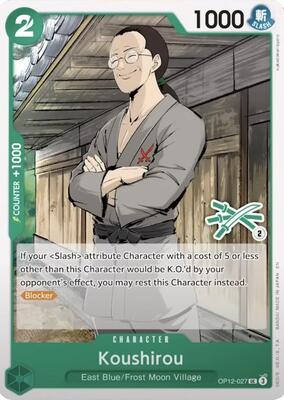 Koushirou (Zoro Deck) card from Learn Together Deck Set