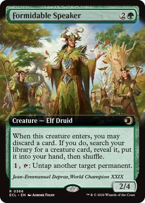 Formidable Speaker (Extended Art) card from Lorwyn Eclipsed