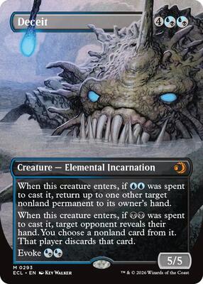 Deceit (Borderless) card from Lorwyn Eclipsed