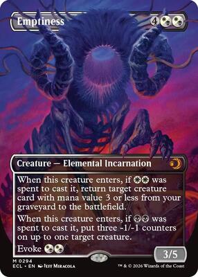 Emptiness (Borderless) card from Lorwyn Eclipsed