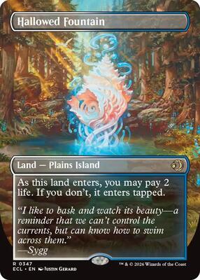 Hallowed Fountain (Borderless) card from Lorwyn Eclipsed