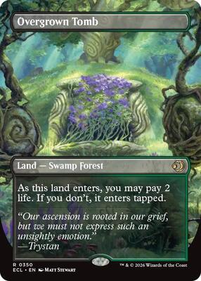 Overgrown Tomb (Borderless) card from Lorwyn Eclipsed