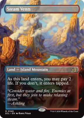 Steam Vents (Borderless) card from Lorwyn Eclipsed