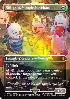 Stiltzkin, Moogle Merchant (Borderless) (Chocobo Track Foil) card from FINAL FANTASY
