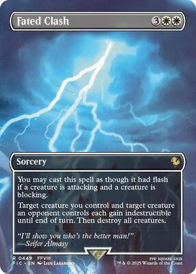 Fated Clash (Borderless) card from Commander: FINAL FANTASY