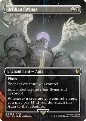Brilliant Wings (Borderless) card from Commander: FINAL FANTASY